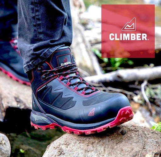 Botin ferrar negro/rojo